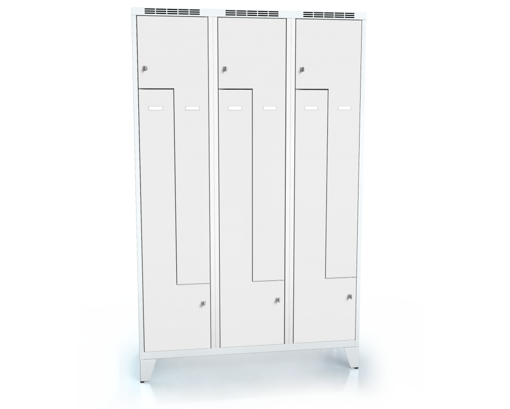 Cloakroom locker Z-shaped doors ALSIN with feet 1920 x 1200 x 500